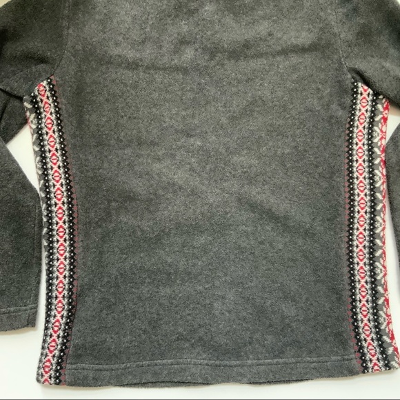 COLUMBIA Gray Fair Isle Fleece Full Zip Hoodie Size Small - Picture 10 of 10